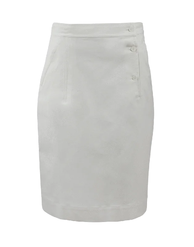 Button Front Skirt cashmere skirt soft