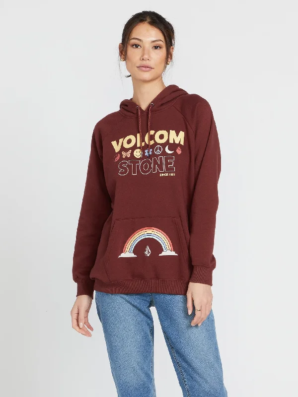 Truly Stoked Boyfriend Pullover - Cayenne High Neck Pullover