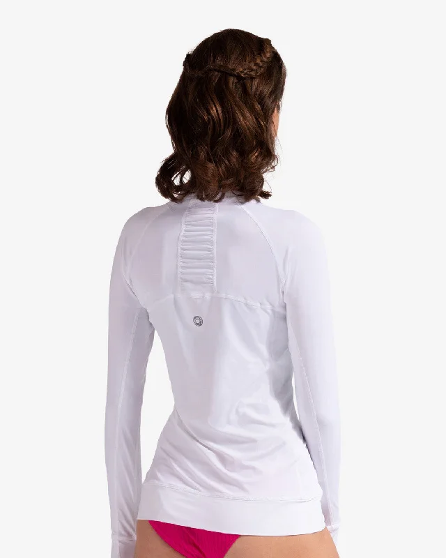 BloqUV: Women's UPF 50 Pullover (2012) - White Bardot Neck Top