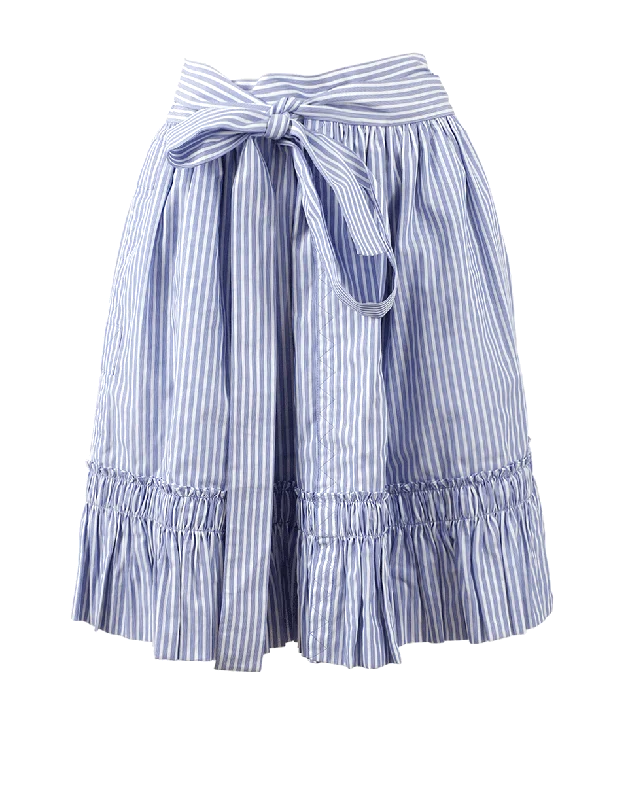 Laysa Striped Skirt ruffled skirt detail