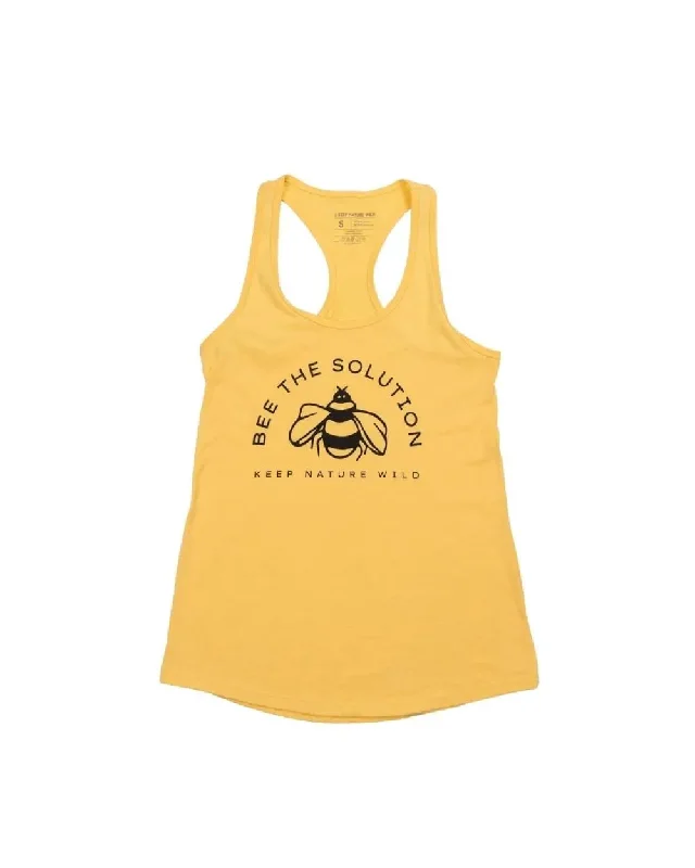 Bee the Solution Women's Racerback Tank | Daffodil soft pink tank