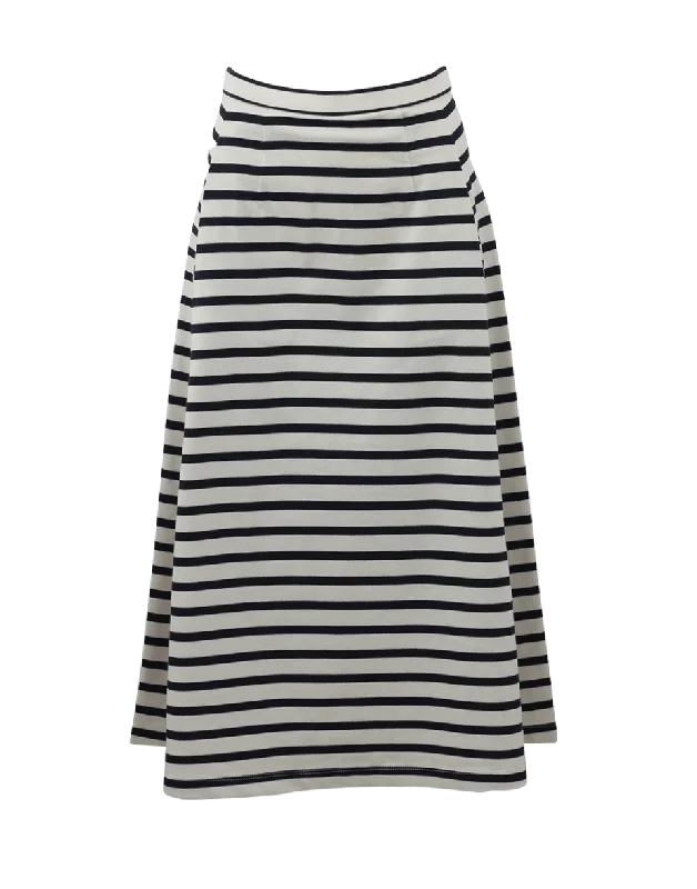 Stripe A-Line Skirt boho skirt vibe