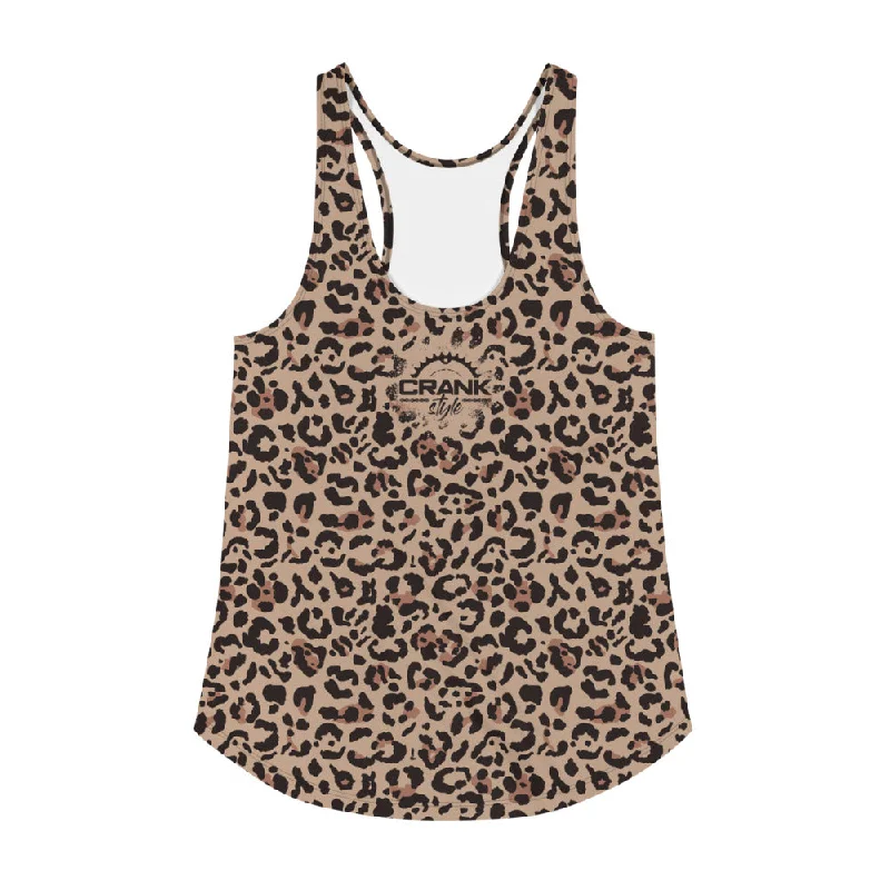 Women's Leopard MTB Racerback Tank cotton tank top