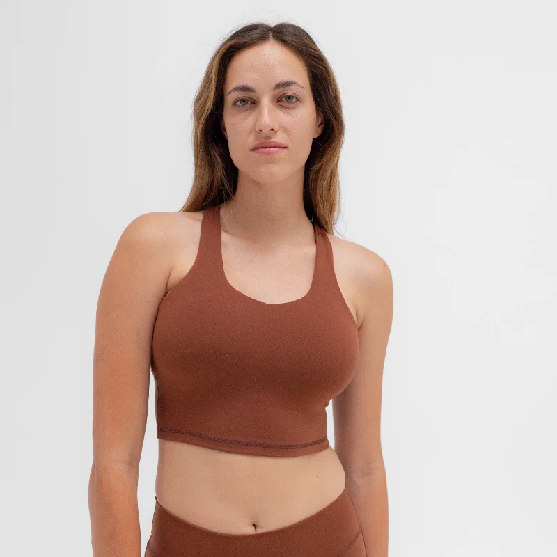 Rally Crop Sports Tank beige tank top