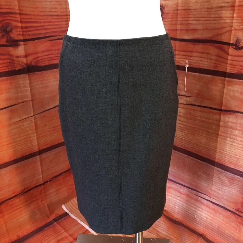 ANN TAYLOR LOFT GRAY SKIRT SIZE 4 TCC zip skirt side