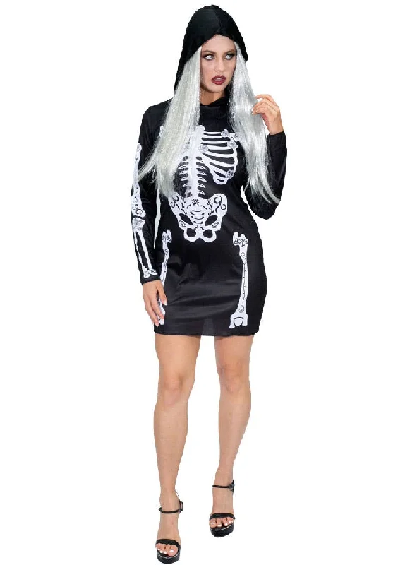 Cute Skeleton Print Womens Halloween Costume Dress Tunics Evening elegant