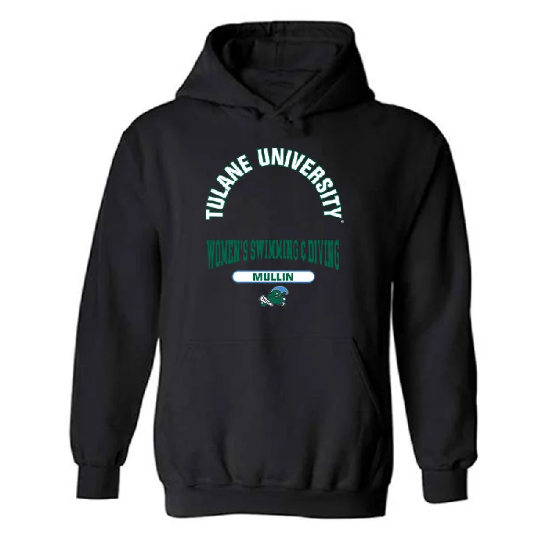 Tulane - NCAA Women's Swimming & Diving : Sydney Mullin - Classic Fashion Shersey Hooded Sweatshirt Hoodie with Hidden Zipper Minimalist Clean