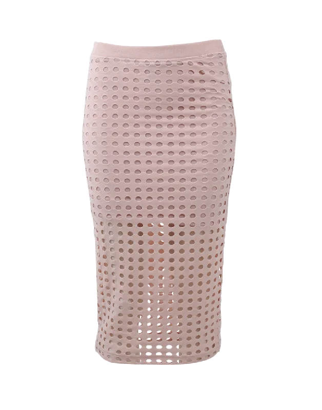 Circular Hole Pencil Skirt a-line skirt cut