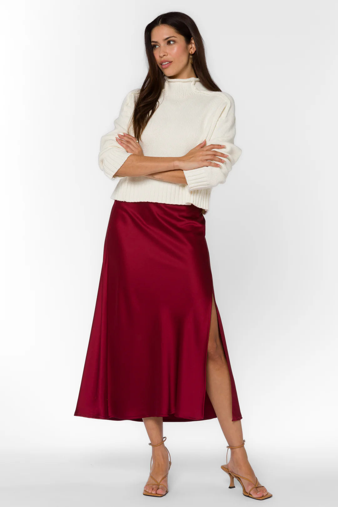 Gypsy Skirt (Crimson) corduroy skirt durable