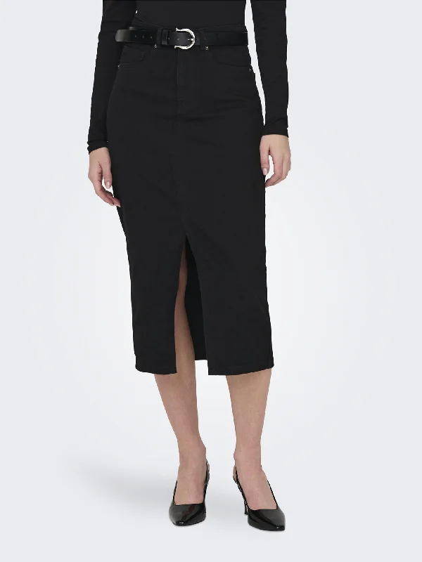 Γυναικεία φούστα τζιν ONLSIRI FRONT SLIT SKIRT DNM GUA NOOS 15324365 | 15324365 leather skirt durable Γυναικεία φούστα τζιν ONLSIRI FRONT SLIT SKIRT DNM GUA NOOS 15324365 | 15324365 leather skirt durable