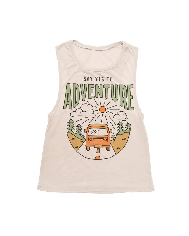 Say Yes to Adventure Muscle Tank | Dust yoga tank top