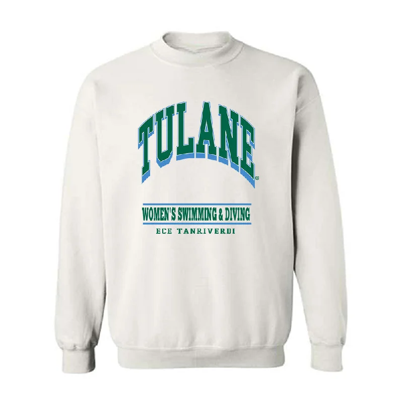 Tulane - NCAA Women's Swimming & Diving : Ece Tanriverdi - Classic Fashion Shersey Crewneck Sweatshirt Hoodie with Hem Detail Decorative Unique