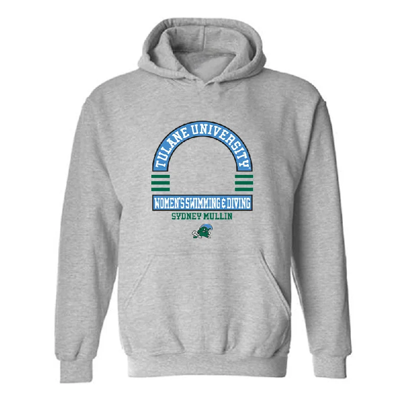 Tulane - NCAA Women's Swimming & Diving : Sydney Mullin - Classic Fashion Shersey Hooded Sweatshirt Hoodie with Turtle Neck Cozy Winter