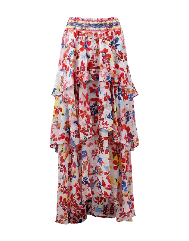 Floral Burst Mariana Skirt midi skirt versatile