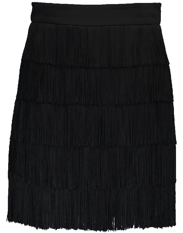 Cady Fringe Skirt denim skirt trendy