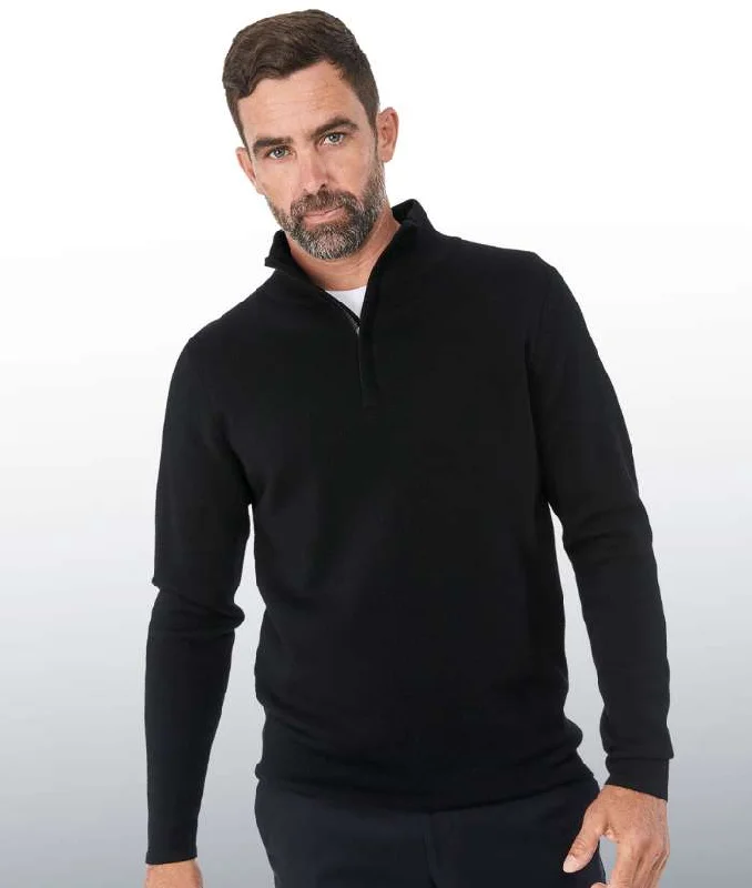 Mens Barkers Highlander ZQ Merino Zip Pullover Mock Neck Pullover