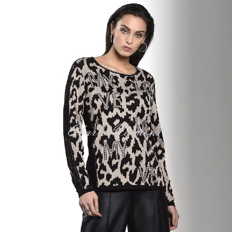 I’cona ‘My Love’ Animal Print Pullover – Style 64049-60002-90 Square Neck Pullover