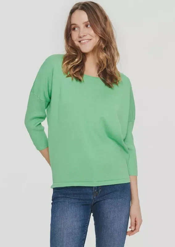 Saint Tropez Mila Round Neck Pullover - Absinthe Green High Neck Pullover