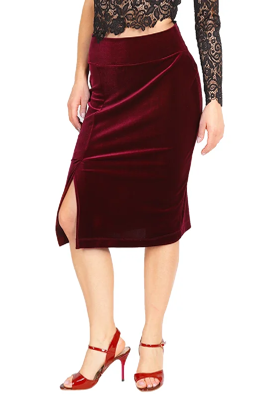 Burgundy velvet