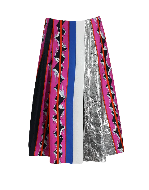 Multi Print Skirt cashmere skirt soft