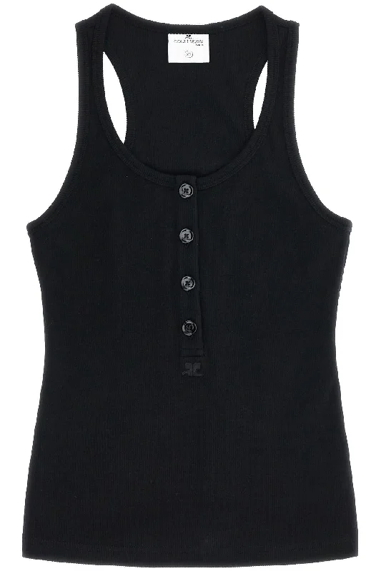 90's ribbed tank top with 424JDE089JS0121 BLACK cute tank top