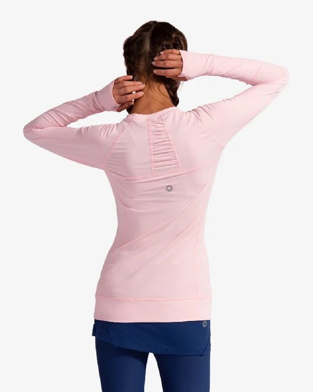 BloqUV: Women's UPF 50 Pullover (2012) - Tickle Me Pink Boat Neck Sweater