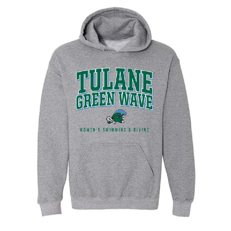 Tulane - NCAA Women's Swimming & Diving : Sydney Mullin - Classic Shersey Hooded Sweatshirt Hoodie with Ribbed Hem Stretchable Secure