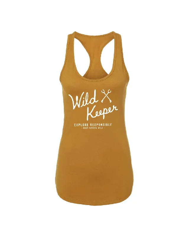 Wild Keeper Script Racerback Tank | Pollen v-neck tank top