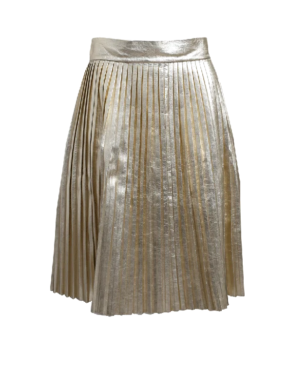 Pleated Leather Skirt velvet skirt luxury