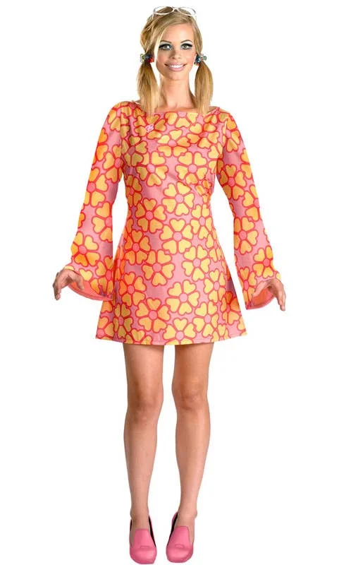60s Womens Retro Barbie Fancy Dress Costume Tunics Business professional