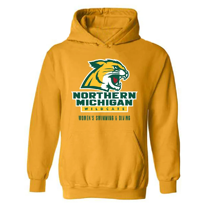 Northern Michigan - NCAA Women's Swimming & Diving : Jillian McKinley - Classic Shersey Hooded Sweatshirt Hoodie with Hidden Zipper Minimalist Clean