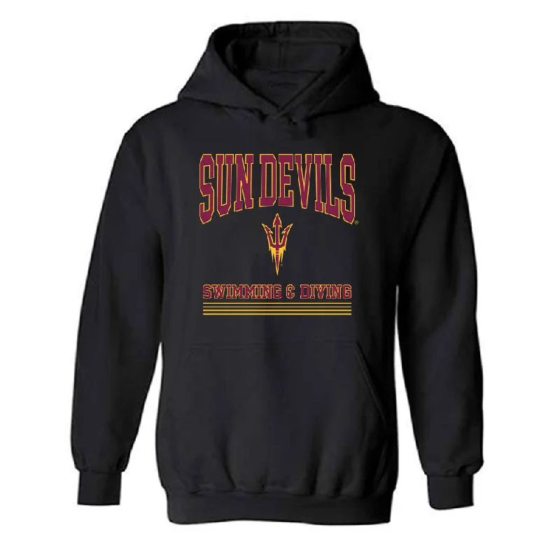 Arizona State - NCAA Women's Swimming & Diving : Zoe Summar - Classic Fashion Shersey Hooded Sweatshirt Hoodie with Hem Patch Decorative Personalized