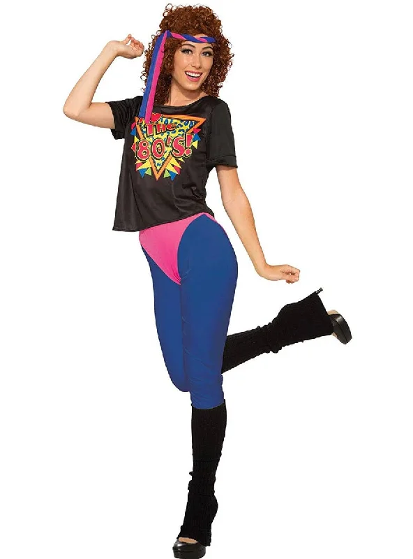 80s Workout Diva Womens Fancy Dress Costume Tunics Occasion special