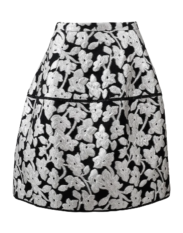 Fil Coupe Floral Skirt corduroy skirt durable