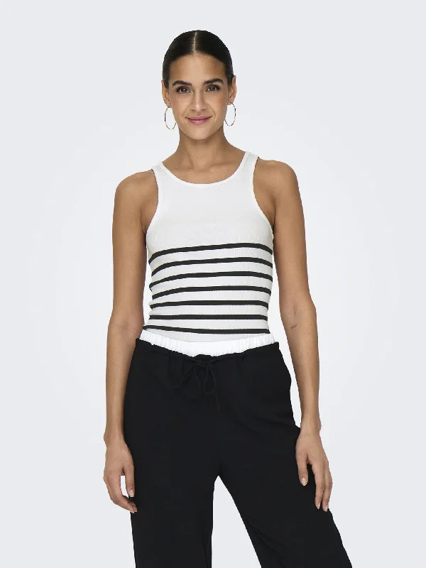 Γυναικεία μπλούζα  ONLKENYA RIB STRIPE TANK TOP JRS NOOS 15318407 | 15318407 one shoulder tank