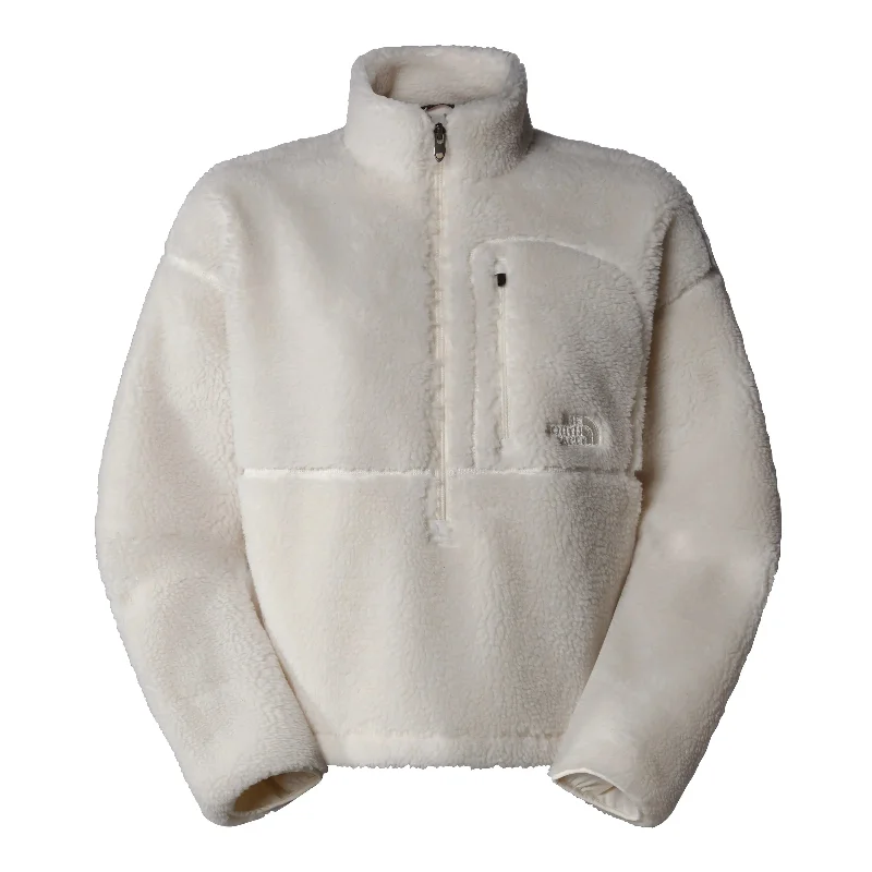 Extreme Pile Pullover Fleece - White Dune V-Neck Stylish Pullover