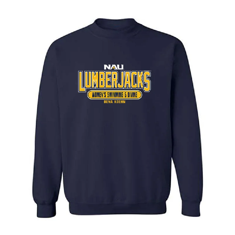 Northern Arizona - NCAA Women's Swimming & Diving : Bena Koehn - Classic Fashion Shersey Crewneck Sweatshirt Hoodie with Earth Tones Natural Calm