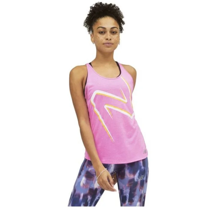 Women's Impact Run Tank Print cherry red tank