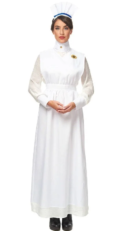 1800s Vintage Nurse Womens Fancy Dress Costume Tunics Recommended stylist