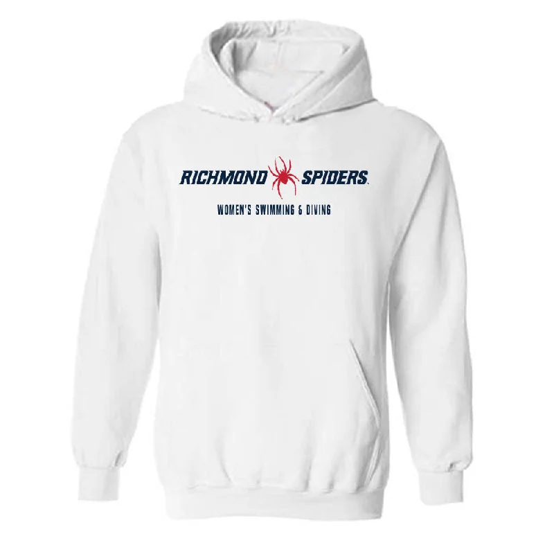 Richmond - NCAA Women's Swimming & Diving : Hannah Wieczorek - Hooded Sweatshirt Hoodie with Hem Applique Textured Unique