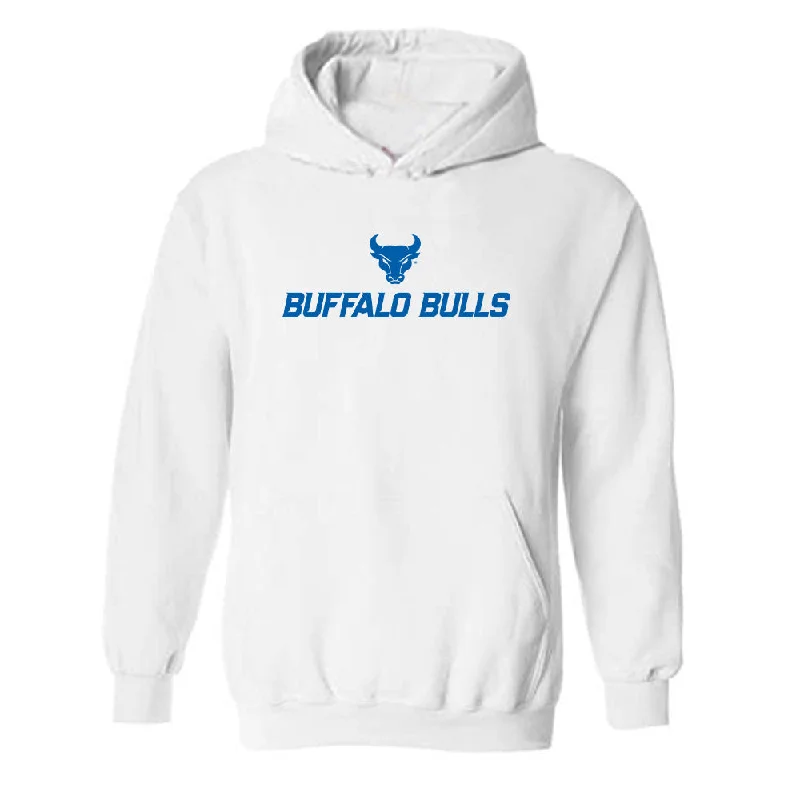 Buffalo - NCAA Women's Swimming & Diving : Alex Ericson - Hooded Sweatshirt Hoodie with Hem Elastic Stretchable Comfortable