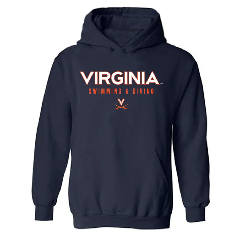 Virginia - NCAA Women's Swimming & Diving : Katie Christopherson - Hooded Sweatshirt Hoodie with Half-Zip Sporty Casual