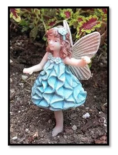 Heather Mini Fairy With Blue Dress Fairy Dancing Fairy Garden Dollhouse Miniature Tunics Gym athletic