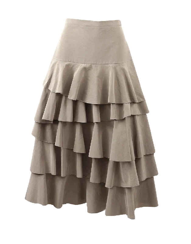 Layered Ruffle Skirt patchwork skirt art