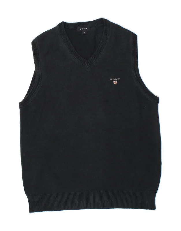 GANT Mens Vest Tank Top Medium Navy Blue Cotton bright tank top