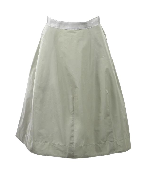 Saya Parachute Silk Skirt satin skirt smooth