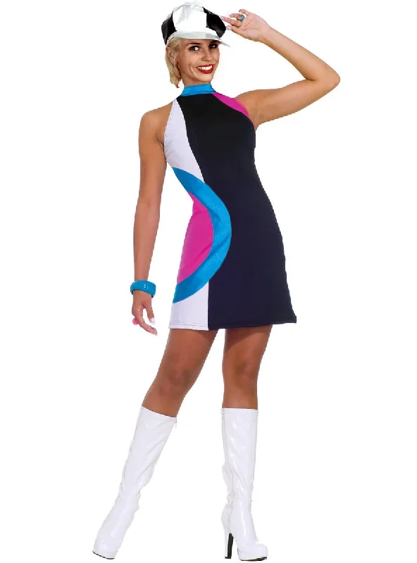 60s Disco Doll Womens Fancy Dress Costume Tunics Hiking breathable