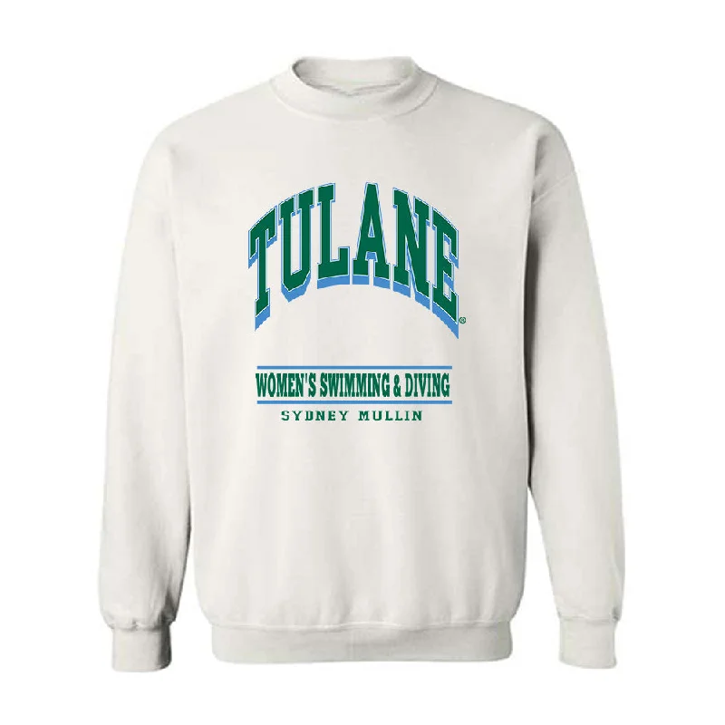 Tulane - NCAA Women's Swimming & Diving : Sydney Mullin - Classic Fashion Shersey Crewneck Sweatshirt Hoodie with Half-Zip Sporty Casual