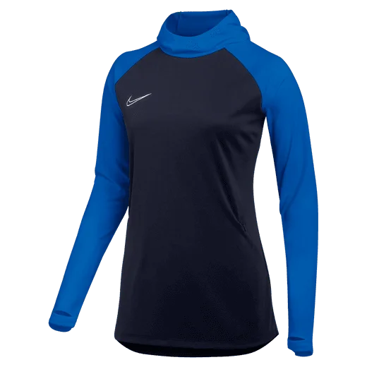 Nike Women's Dri-Fit Academy Pro Pullover Hoodie Cotton Hoodie Fleece Lining Warmth