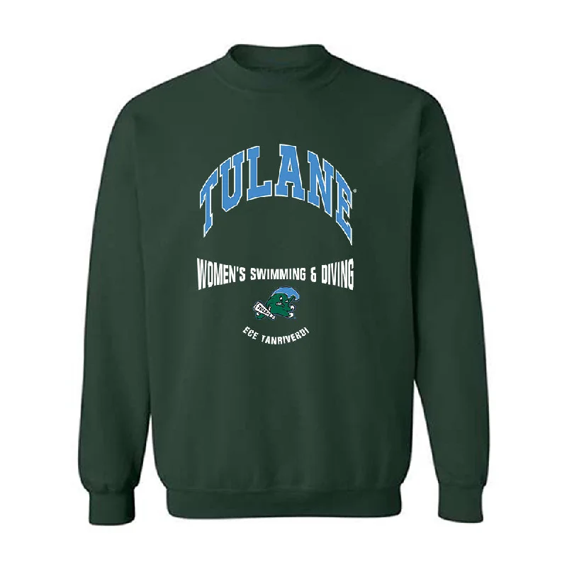 Tulane - NCAA Women's Swimming & Diving : Ece Tanriverdi - Classic Fashion Shersey Crewneck Sweatshirt Hoodie with Velcro Closure Adjustable Secure